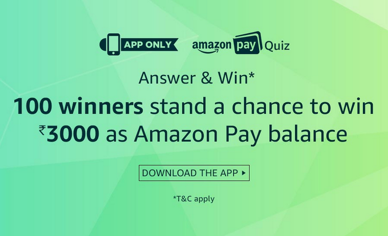 Amazon Pay Gift Cards Quiz Answers : Participate and Earn Rs 10,000 Pay  Balance – Nagpur Oranges